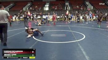 85 lbs Round 4 (6 Team) - Brodey Lewis, Ninja Killer vs Kardiais Richardson, Basement Brawlers