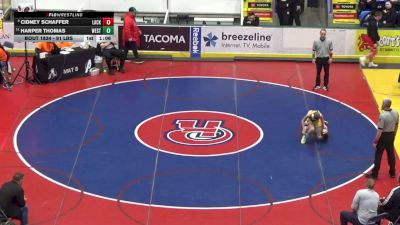 91 lbs Semifinal - Cidney Schaffer, Lackawanna Trail vs Harper Thomas, West Allegheny