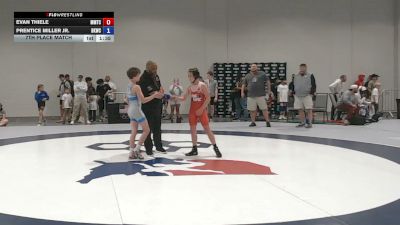 35 kg 7th Place Match - Evan Thiele, MTC - MANTANONA TRAINING CENTER vs Prentice Miller Jr., Bad Karma Wrestling Club