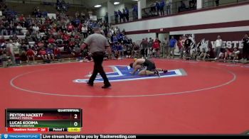 195 lbs Quarterfinal - Peyton Hackett, Kingsley-Pierson vs Lucas Kooima, Western Christian