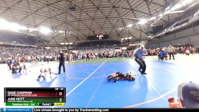 53 lbs Champ. Round 1 - Jude Hutt, Cruiser Wrestling Club vs Gage Chapman, Mt Spokane Wrestling Club