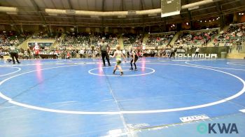 61 lbs Consi Of 16 #2 - Easton Blansett, Ada Youth Wrestling vs James Hightower, Blaine County Grapplers