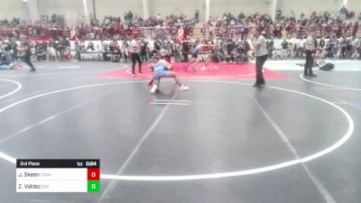 132 lbs 3rd Place - Jaysen Skeen, Team Grand Valley Elite vs Zack Valdez, 505 Wc