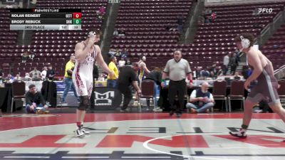 285 lbs 3rd Place - Nolan Reinert, Gettysburg vs Brody Rebuck, Shikellamy