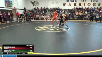 132 lbs Semifinal - Easton Krall, Wapsie Valley vs Jakob Regan, Waukon