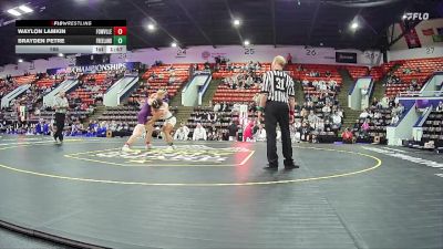 165 lbs Quarterfinals (8 Team) - Brayden Petre, Freeland HS vs Waylon Lamkin, Fowlerville HS