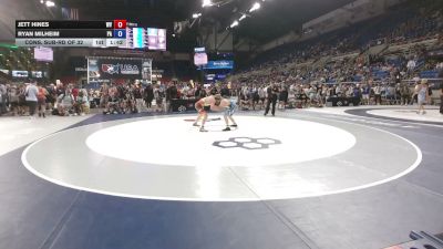 113 lbs Cons. Sub-rd Of 32 - Jett Hines, West Virginia vs Ryan Milheim, Pennsylvania