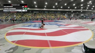 75 lbs Cons. Round 2 - Kallum Hook, Cobbler Kids Wrestling vs Laeton Livermont, Bennett County