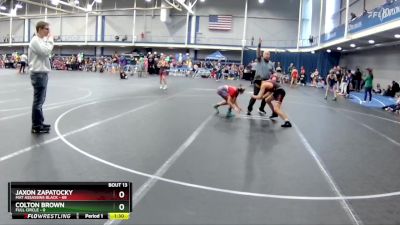 100 lbs Round 5 (6 Team) - Jaxon Zapatocky, Mat Assassins Black vs Colton Brown, Full Circle