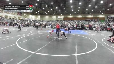 54 lbs Round Of 16 - Preston Escobedo, Small Town WC vs Theodore Ropel, Gold Rush Wrestling