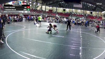 126 lbs 7th Place Match - Raegan Kellis, Millard South Wrestling Club vs Zoey Delano, CWO