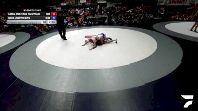 150 lbs Ames-Michael Hoevker, SDIKWA - San Diego-Imperial Kids Wrestling Association vs Mika Ontiveros, SJWA - San Joaquin Wrestling Association