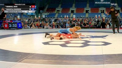110 lbs 3rd Place Match - Kendall Moe, IN vs Nakayla Dawson, MI