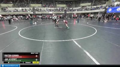 98 lbs Cons. Round 3 - Payten Sorbel, Flat Earth Wrestling Club vs Abe Schmidt, Mollitium Wrestling Club