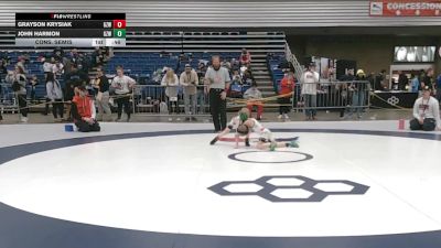 40 lbs Cons. Semis - John Harmon, Ground Zero Wrestling vs Grayson Krysiak, Ground Zero Wrestling
