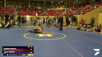 82 lbs Quarterfinal - Corbin Brown, OK vs Luke Higgins, AZ