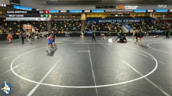 110 lbs 11th Place Match - Olivia Sheffield, Decorah vs Miley Locke, Basehor-Linwood HS