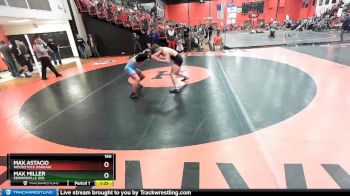 160 lbs Champ. Round 2 - Max Miller, EDWARDVILLE (HS) vs Max Astacio, Woodstock (MARIAN)