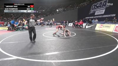 6A Boys 106 lbs Champ. Round 2 - Anthony Diaz, Oregon City Boys vs Jace Thompson, Mountainside Boys