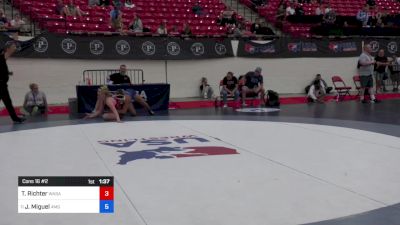 155 lbs Cons 16 #2 - Tyler Richter, Wasatch Wrestling Club vs Jahlia Miguel, 4mgwrestling