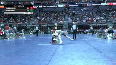 3A-132 lbs Champ. Round 2 - Evan Pulis, Linn-Mar vs Ayden Beck, Dallas Center-Grimes