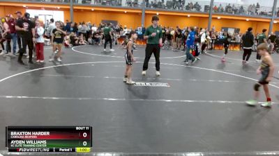 60 lbs Quarterfinal - Braxton Harder, Carolina Reapers vs Ayden Williams, KC Elite Training Center