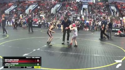 61 lbs Cons. Round 2 - Skylinn Knox, Pine River Youth WC vs Layla Foster, Center Line WC