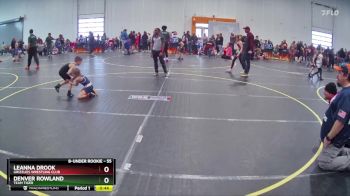 55 lbs Cons. Round 3 - Denver Rowland, Team Tiger vs Leanna Drook, Grizzlies Wrestling Club