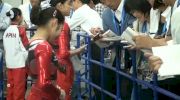Japanese Gymnasts in the Mixed Zone