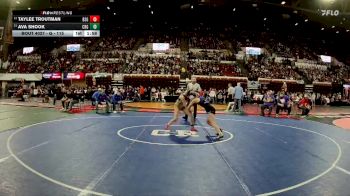 G - 115 lbs Champ. Round 1 - Ava Shook, Cut Bank Girls vs Taylee Troutman, Billings Skyview Girls