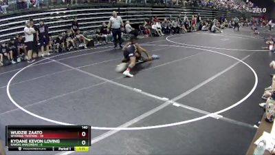 140 lbs Round 1 (6 Team) - KyDane Kevon Loving, Kansas Anacondas vs Wudzie Zaato, Wyoming Twisters