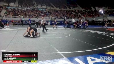 D1-145 lbs Cons. Round 2 - Alie Bridges, Shadow Ridge vs Isabella Thomas, Desert Edge