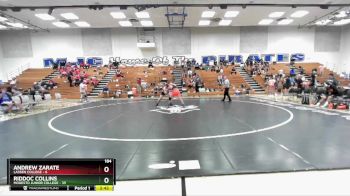 184 lbs Cons. Semis (16 Team) - Andrew Zarate, Lassen College vs Riddoc Collins, Modesto Junior College