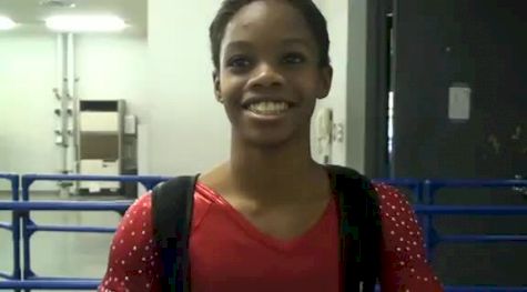 Gabby Douglas of Team USA after Hitting all events at World Championships