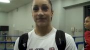Jordyn Wieber of USA after topping the All Around Rankings in World Qualification