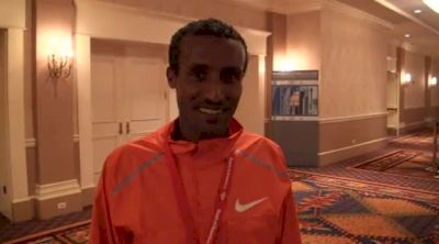 Terefe Maregu of Ethiopa talks about his race plans and advice he received before the Chicago Marathon 2011