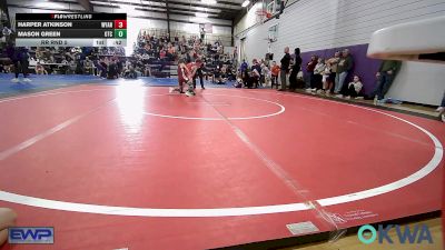 55 lbs Rr Rnd 5 - Harper Atkinson, Wyandotte Youth Wrestling vs Mason Green, Owasso Takedown Club