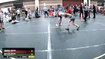 78 lbs Finals (2 Team) - Brycen Bolin, Team Palmeto vs Jensen Cross, Ares Black