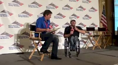 Kurt Fearnley men's wheelchair champion at the Chicago Marathon 2011