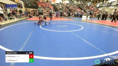 43-49 lbs Quarterfinal - Bryer Williams, Locust Grove Youth Wrestling vs Jade Coffman, Sallisaw Takedown Club