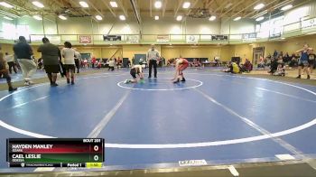 85 lbs Round 1 - Cael Leslie, ODESSA vs Hayden Manley, Ozark