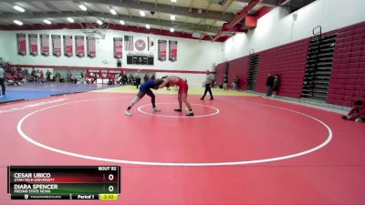 197 lbs Champ. Round 1 - Cesar Ubico, Utah Tech University vs Diara Spencer, Fresno State NCWA