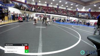 52 lbs Round Of 16 - Dwaine Goldsberry, Weatherford Youth Wrestling vs Bayler Robinson, Division Bell Wrestling