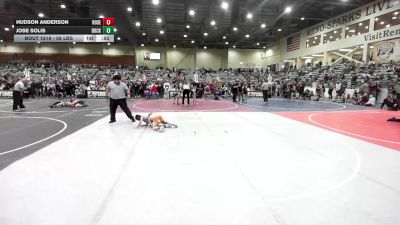 58 lbs Quarterfinal - Hudson Anderson, Roseburg Mat Club vs Jose Solis, Buckaroo WC