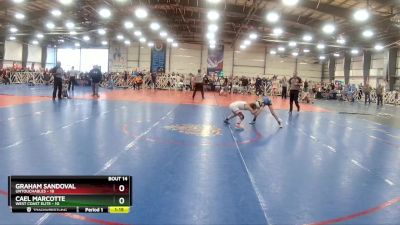 72 lbs Rd# 7- 10:45am Saturday Final Pool - Cael Marcotte, West Coast Elite vs Graham Sandoval, Untouchables