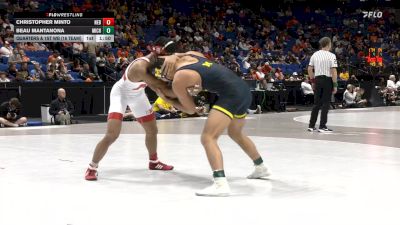174 lbs Quarters & 1st Wb (16 Team) - Beau Mantanona, Michigan vs Christopher Minto, Nebraska