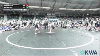 46 lbs Quarterfinal - Rush Wilson, Keystone Kids Wrestling Club vs Amos Boyd, Harrah Little League Wrestling