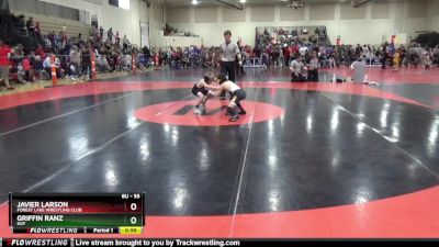 55 lbs Champ. Round 1 - Javier Larson, Forest Lake Wrestling Club vs Griffin Ranz, DGF