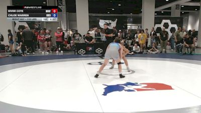 110 lbs Champ. Rd Of 32 - River Cote, Montana vs Chloe Warren, Oregon
