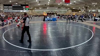 106 lbs 2nd Wrestleback (8 Team) - Brody Peck, Ravenwood High School vs Noah Lance, Knoxville Halls High School